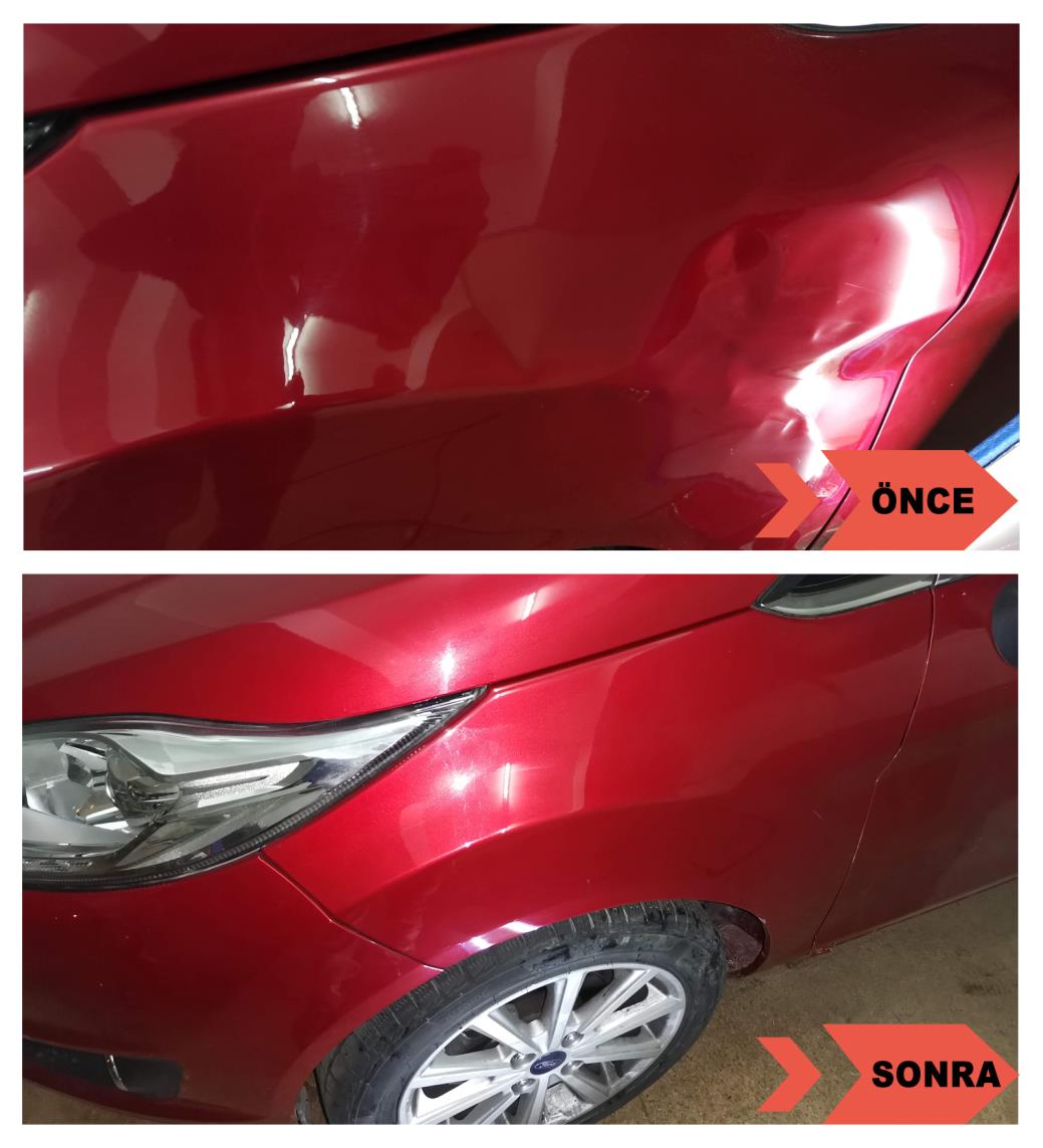 Ford Fiesta Sol Ön Çamurluk Boyasız Onarım